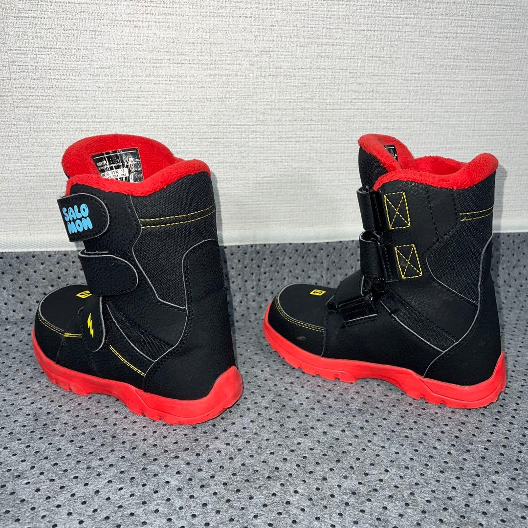 5回使用 キッズスノーボード SALOMON 90cm×バイン×ベルクロブーツ