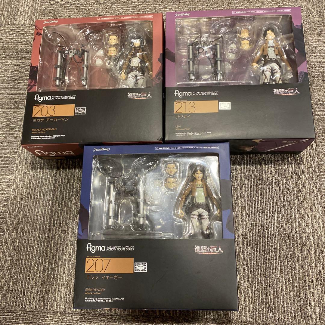 進撃の巨人 figma フィギュア エレン・イェーガー リヴァイ 兵長 ミカサ