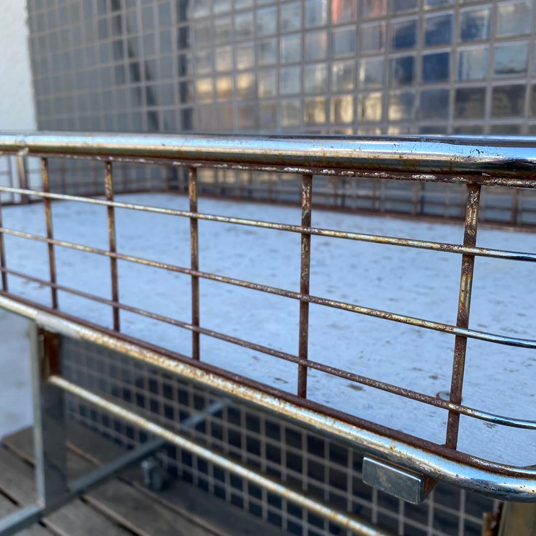 昭和レトロ 業務用折りたたみワゴン 店舗什器 インダストリアル