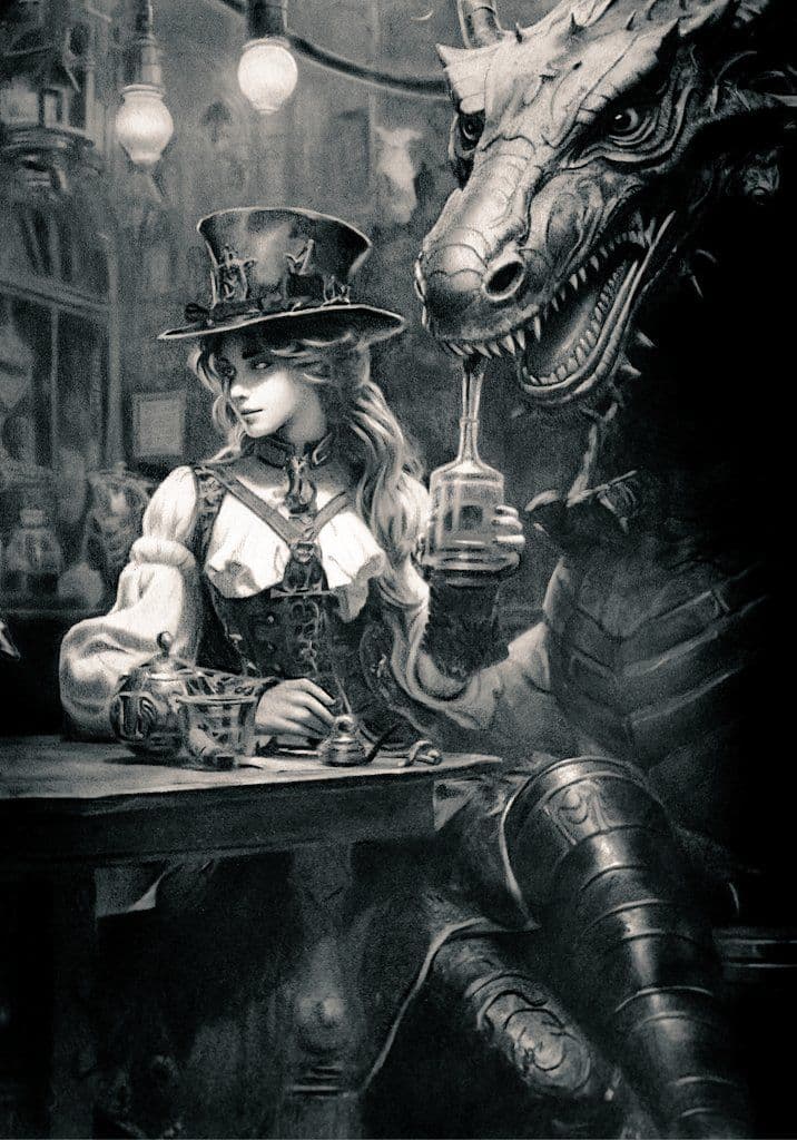 【※原画】手描きイラスト 色鉛筆画 アクリル画 絵画 SF