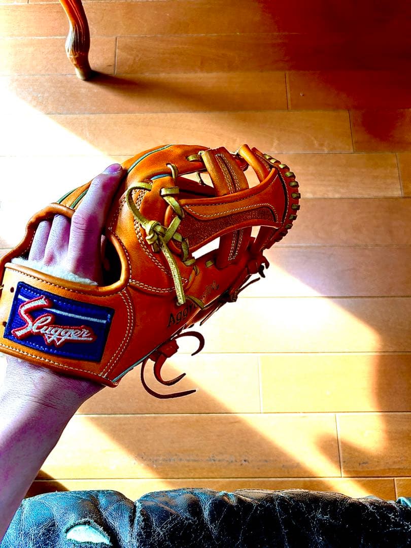 久保田スラッガー　内野手用　オレンジ　型付済み