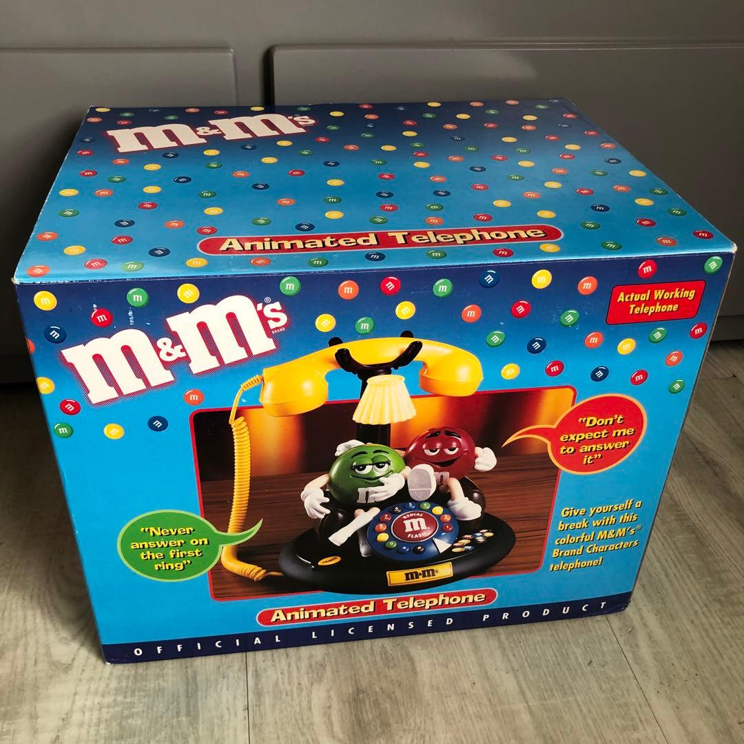 新品箱付きデッドストックアメリカUSA限定ビンテージM&Msフィギュア電話機