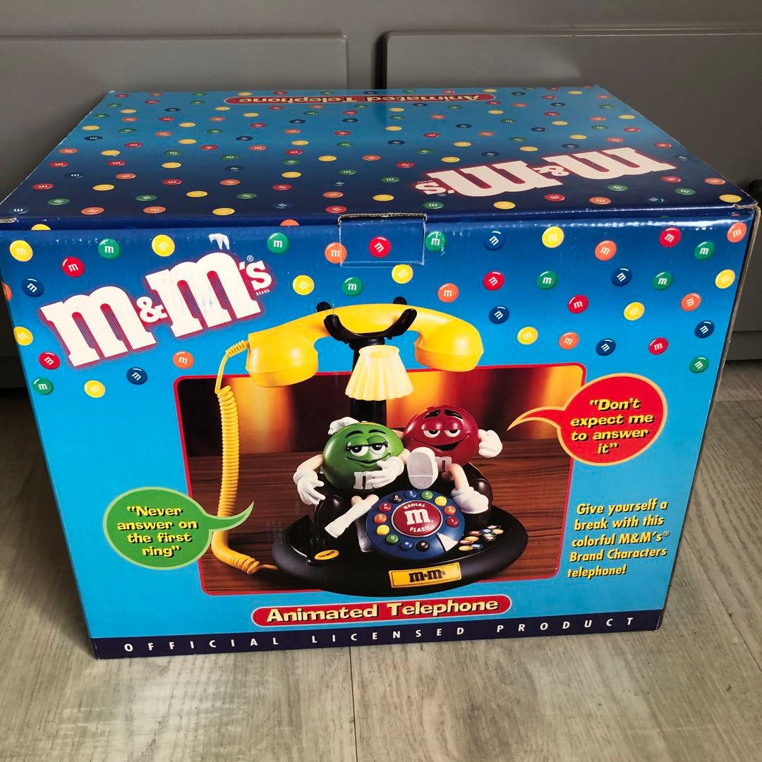 新品箱付きデッドストックアメリカUSA限定ビンテージM&Msフィギュア電話機