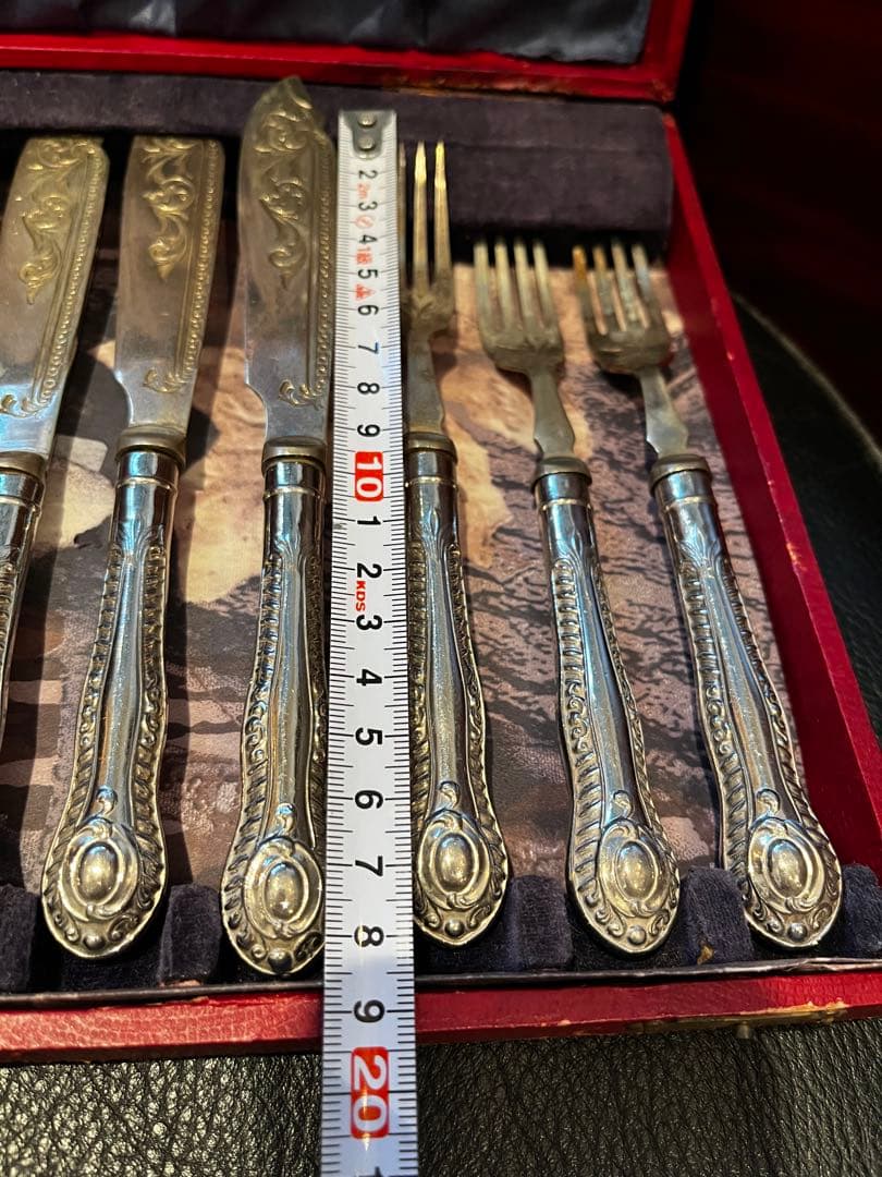 英国製　イギリス銀器　シルバープレート　フィッシュ　ナイフ　フォーク　カトラリー