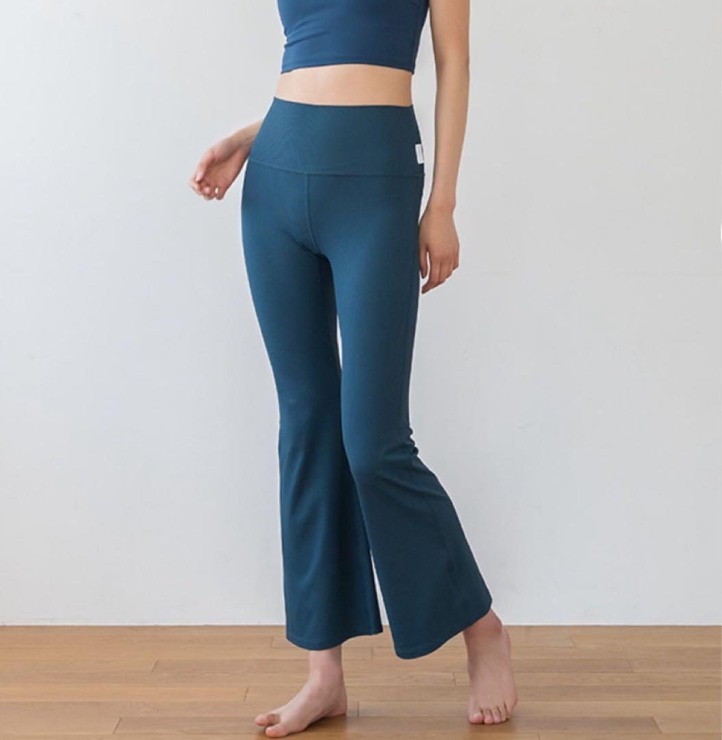 【新作】SUKALA ベーシックリブフレアパンツ L