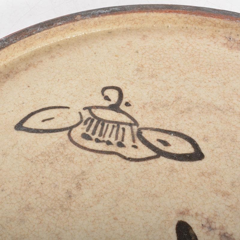 美濃焼　織部焼　飾り皿　石皿　行灯皿　C　6540