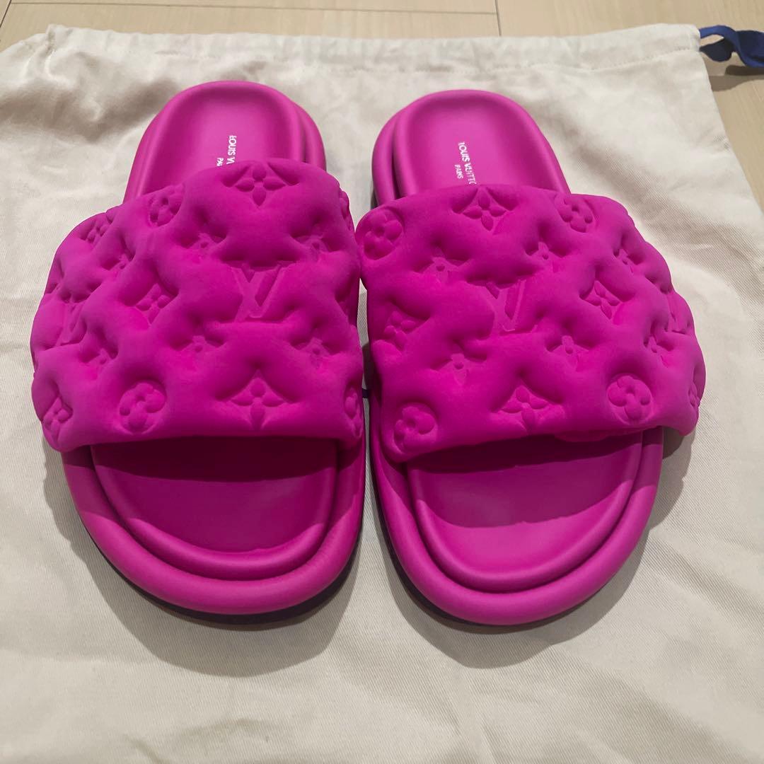 箱付きLOUIS VUITTON プールピロー・ライン ミュール　新品未使用