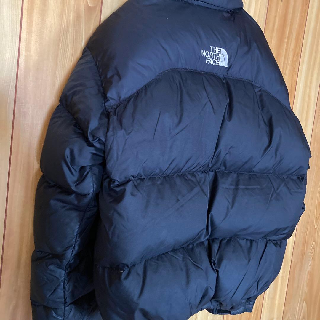 超希少　90s ノースフェイス センターロゴ　ヌプシ Lサイズ　ブラック