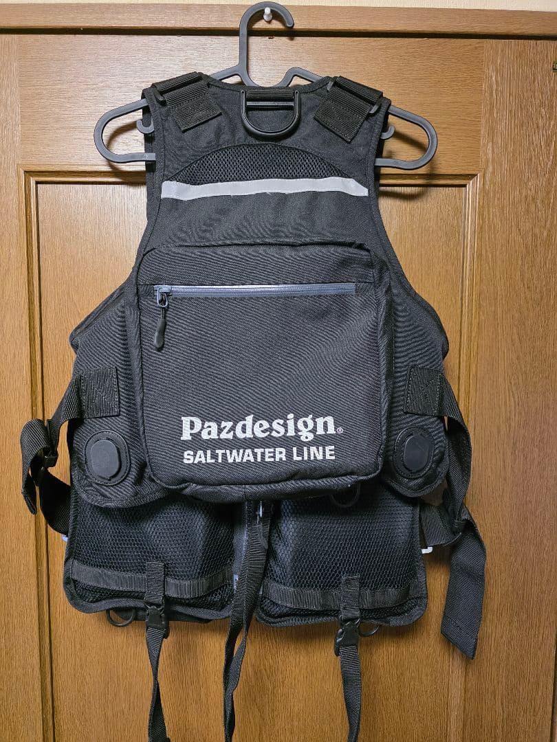 Pazdesign Saltwater Line フィッシングベスト ブラック