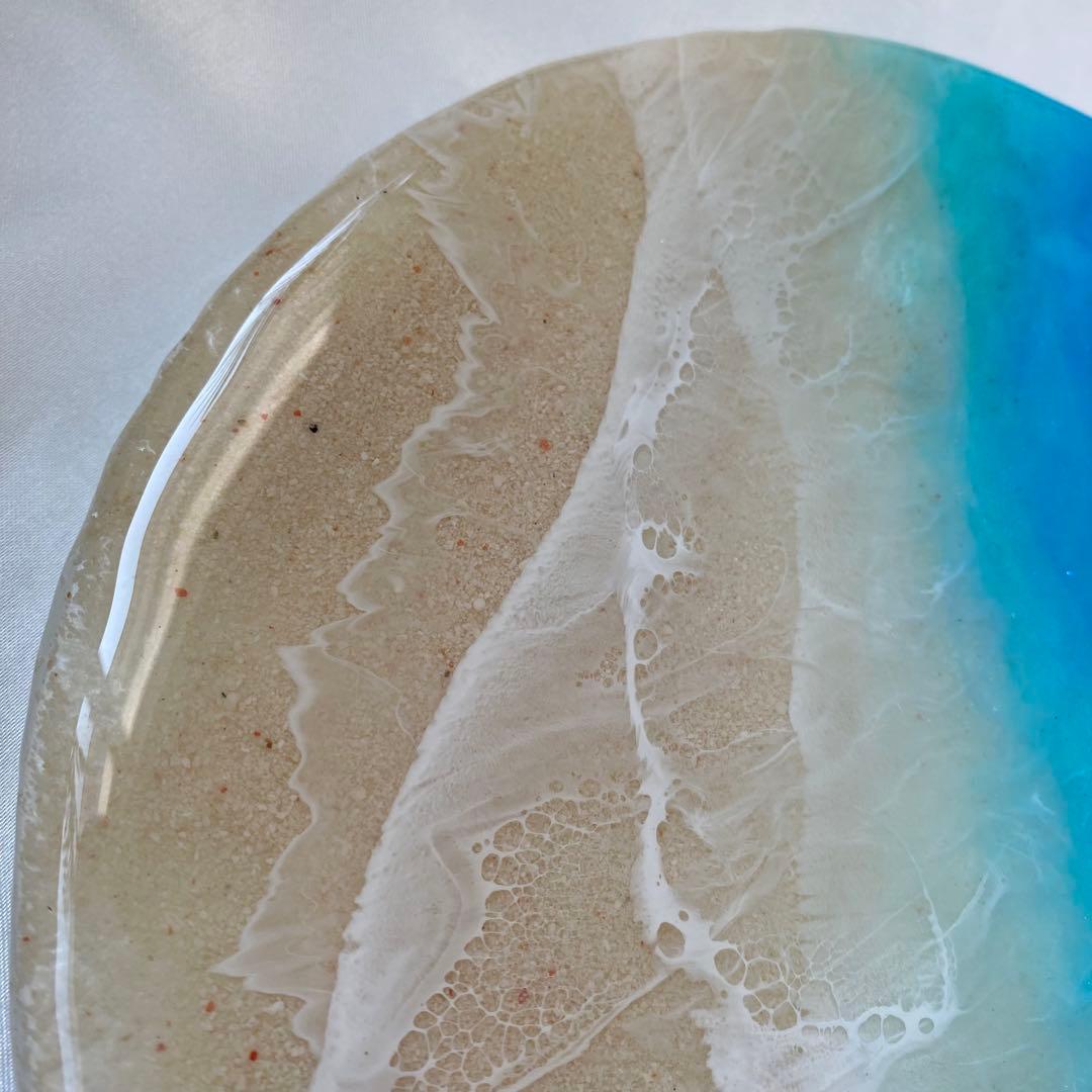 レジンアート　丸型　海アート　オーシャンアート
