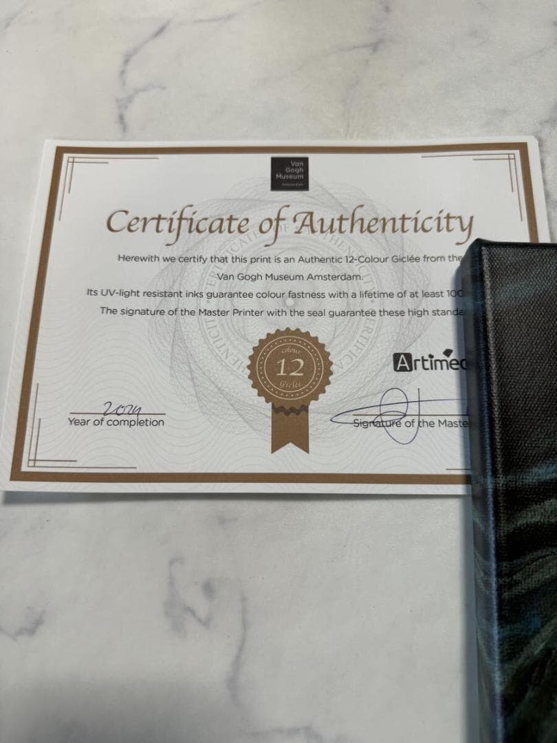 証明書付き ゴッホ ミュージアム 限定 ジクレーキャンバス アート イーブイ