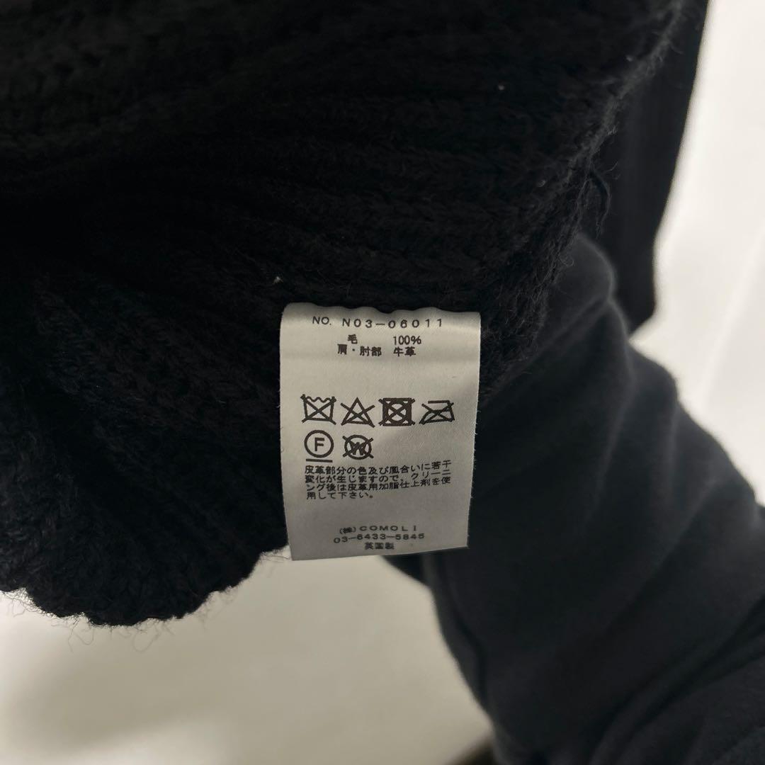COMOLI x BLACK SHEEP コモリ ガンパッチ ニット 18AW