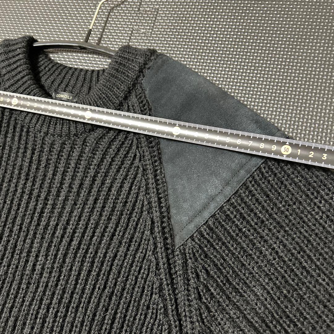COMOLI x BLACK SHEEP コモリ ガンパッチ ニット 18AW