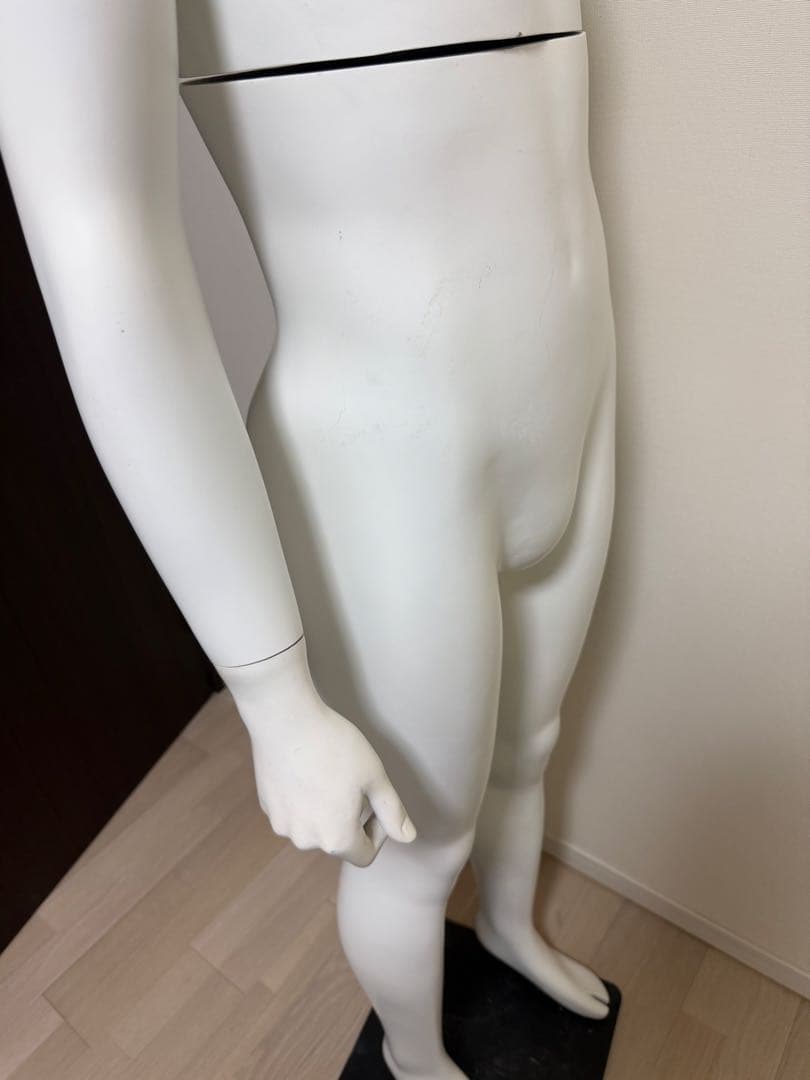 パールイデア　男性　全身トルソー　マネキン　白　高さ調整可能　ディスプレイ