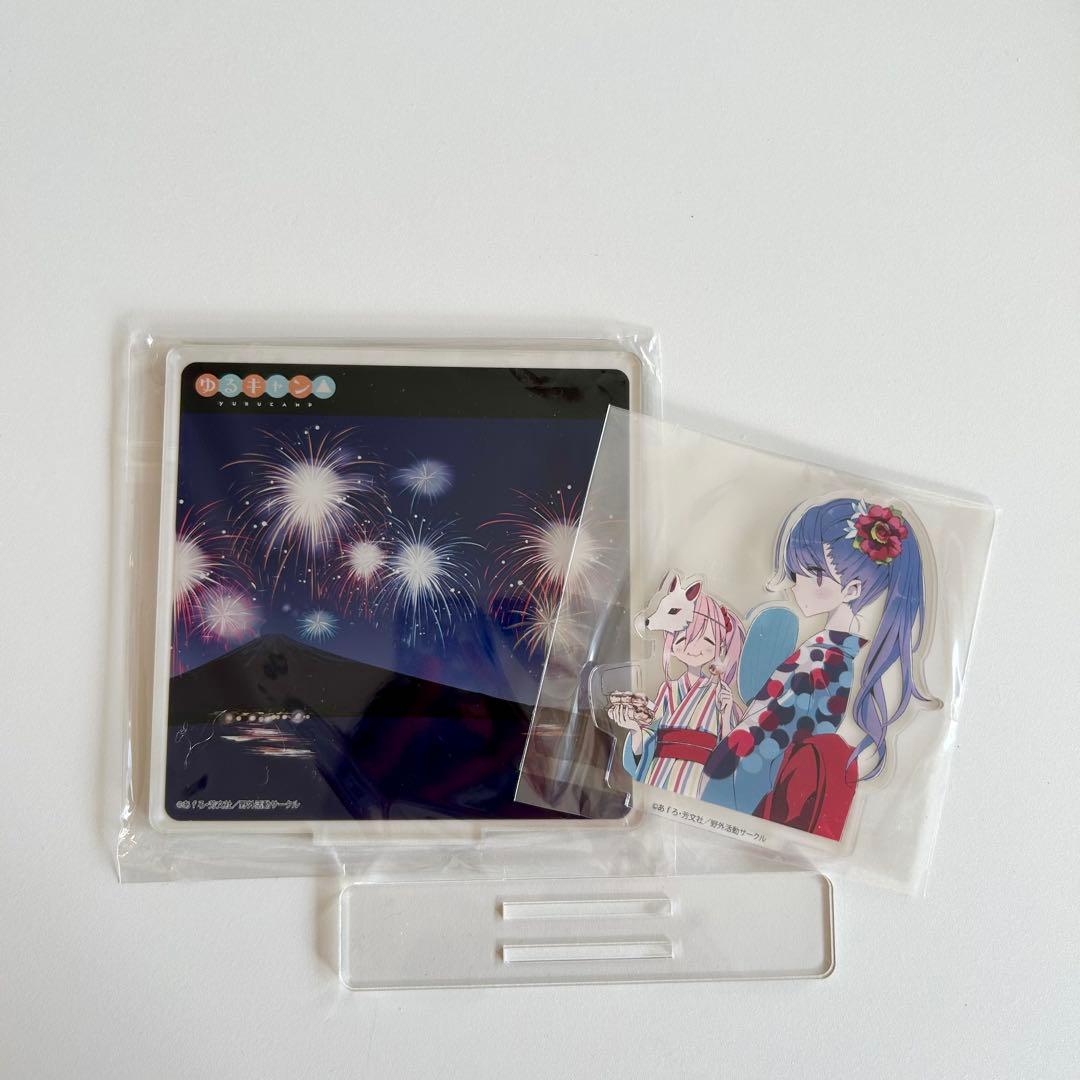 ゆるキャン△ キャラ福くじB賞　ジオラマアクリルスタンド　志摩リン　なでしこ