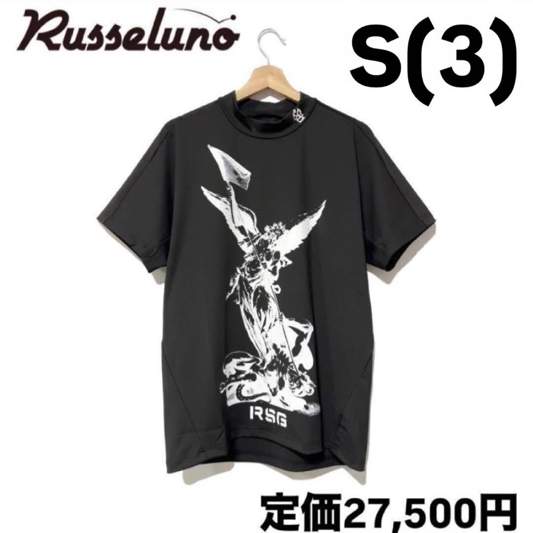 ラッセルノ ゴルフ ショートスリーブ エンジェル モックネック ブラック S 3