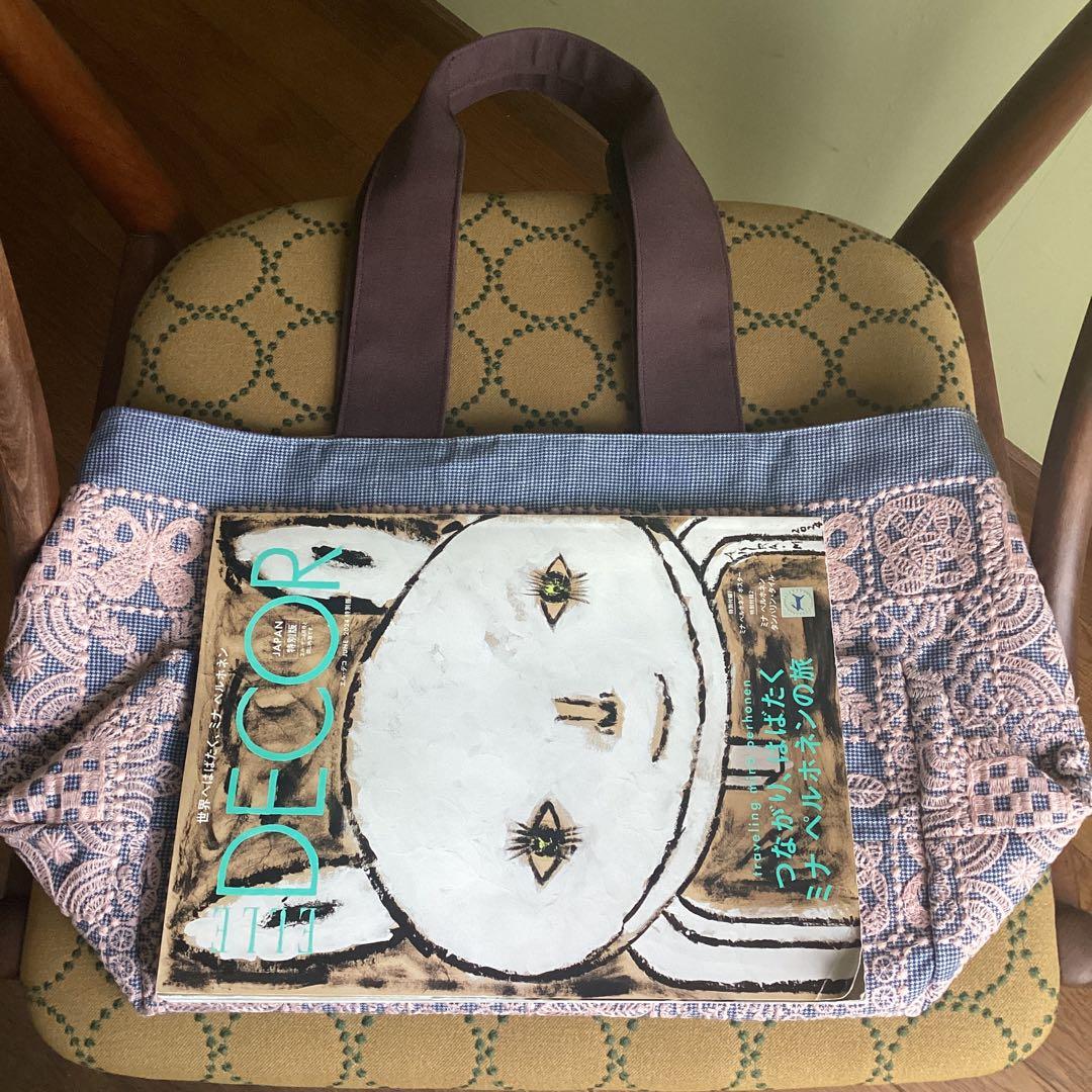 アップル17です！ミナペルホネン大きめトートバッグハンドメイド