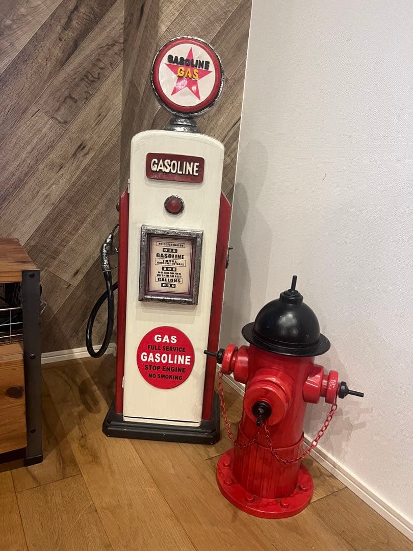 MSui　レトロ ガスポンプ型&消化器型装飾品セット