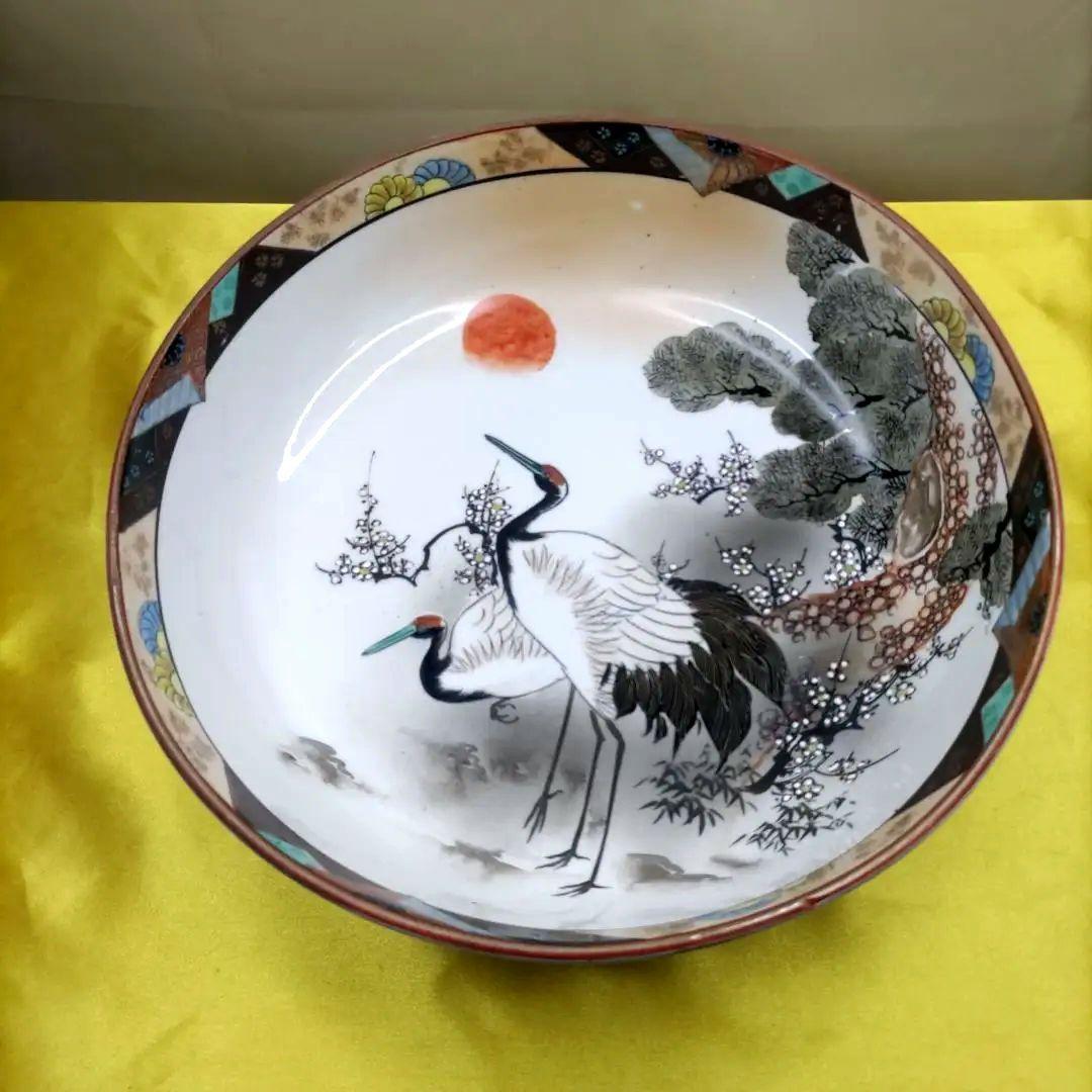 九谷焼　古九谷　金彩　色絵　三ツ鉢　小鉢　中鉢　大鉢　8寸9寸1尺鉢　3客セット