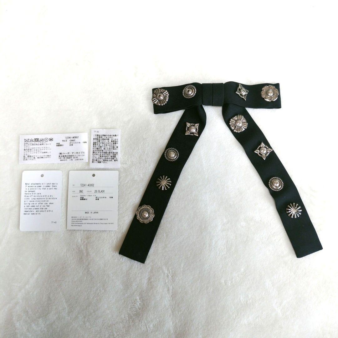 TOGA TOOトーガトゥ　メタルコンチョリボンタイ　TAKUYA着用　ブラック