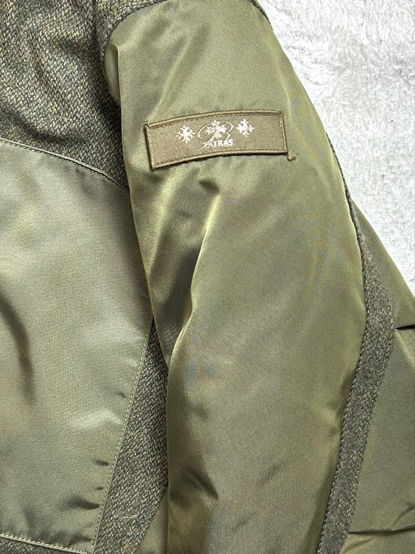 タトラス　Rライン　モッズコート　ツイード　ナイロン　カーキ　サイズ1