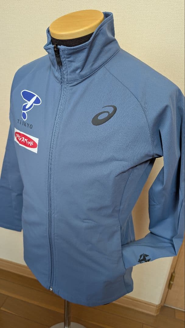 r*e様 ASICS TEIKYO 帝京大学 ジャージー 上 ブラック/ 企業ロ