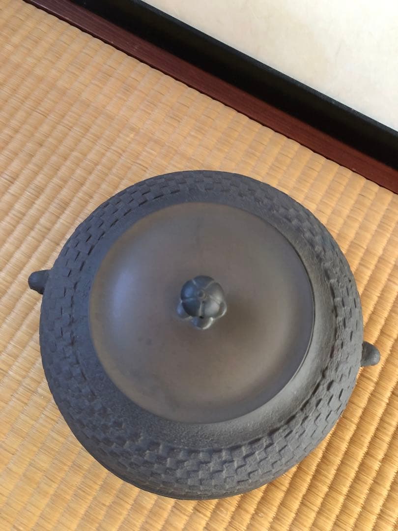 真形釜　初代　畠春斎氏作　共箱入