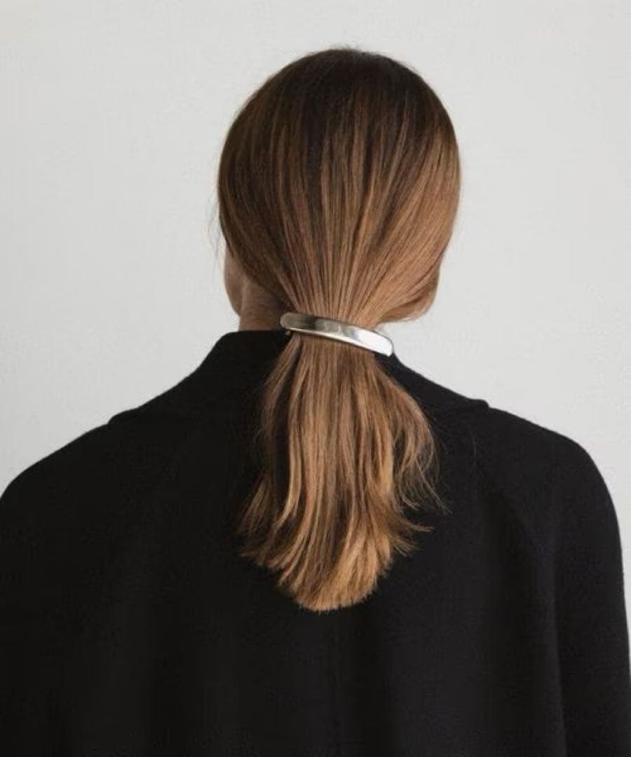 【新品】LETICIA メタル バレッタ シルバー