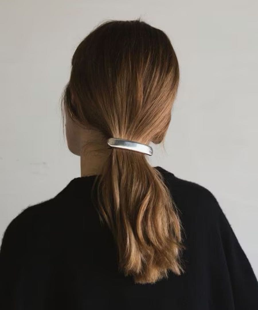 【新品】LETICIA メタル バレッタ シルバー