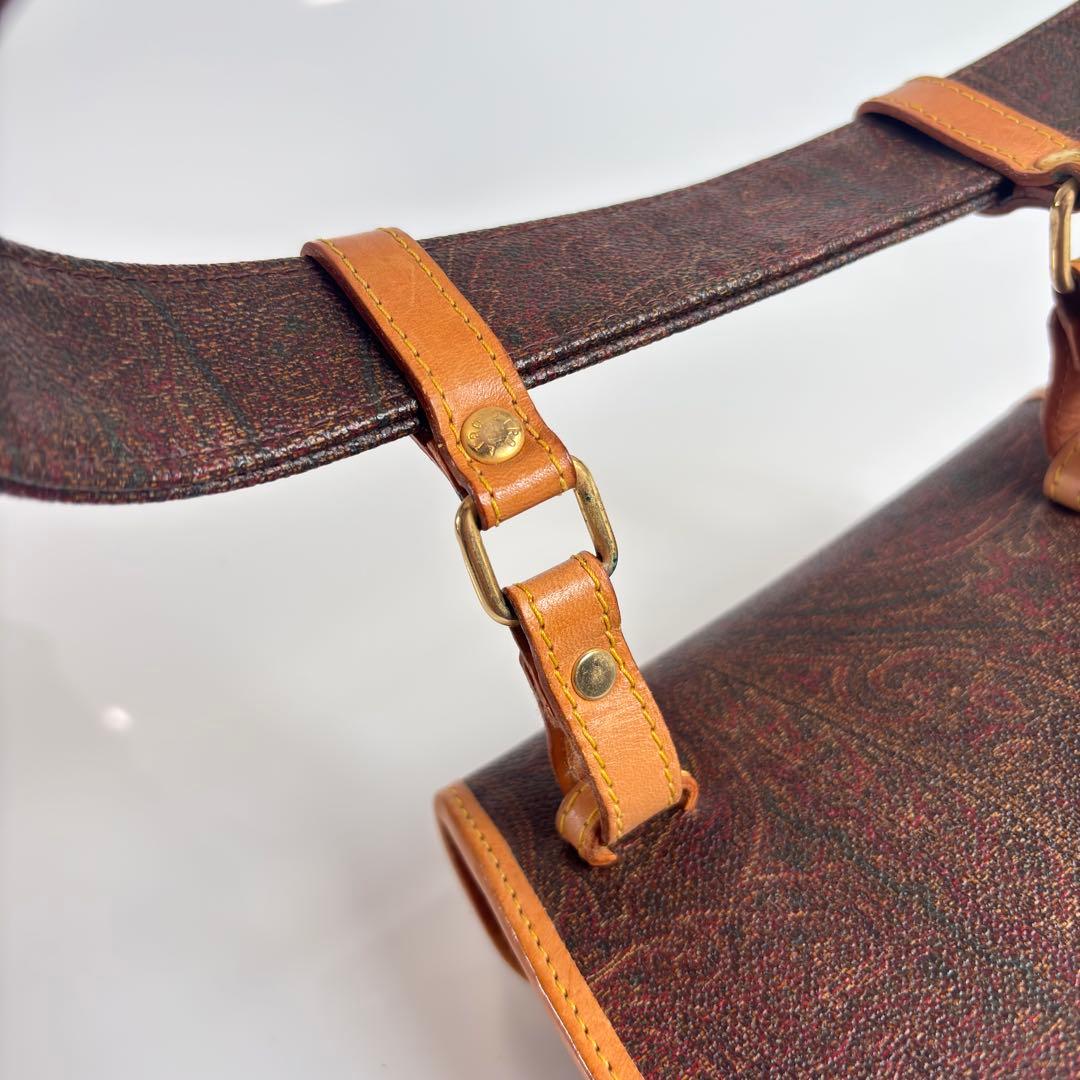 【極美品】ETRO エトロ ショルダーバッグ ペイズリー柄 ベルト 斜めがけ