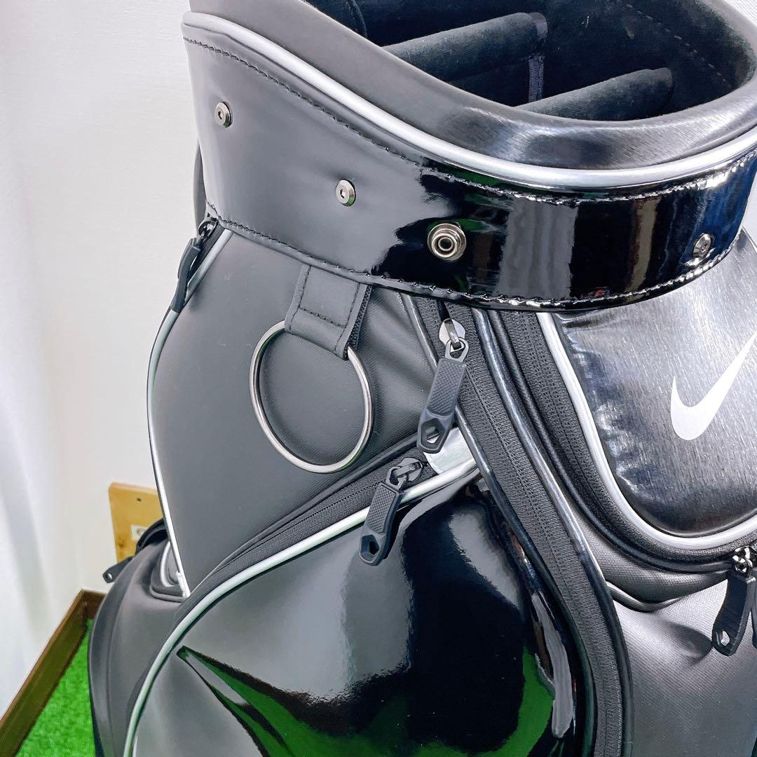 美品　NIKE キャディバック　ブラックxシルバー　GF3006 9型　黒