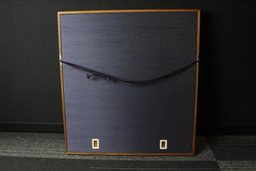 堂本印象 つづれ松 染め裂 額装 西陣 呉服屋蔵 美品(K-LC935)