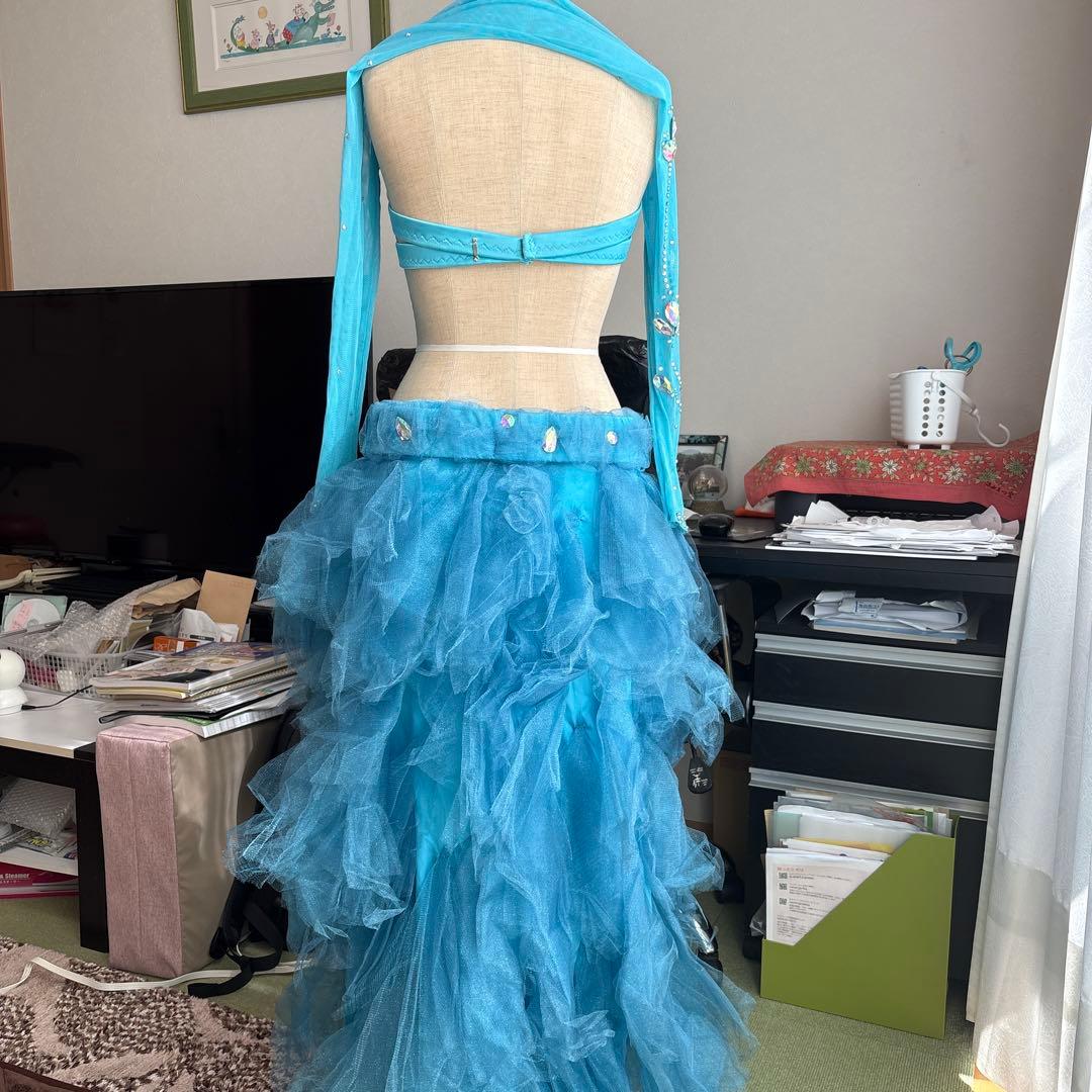 青いベリーダンスセットアップ