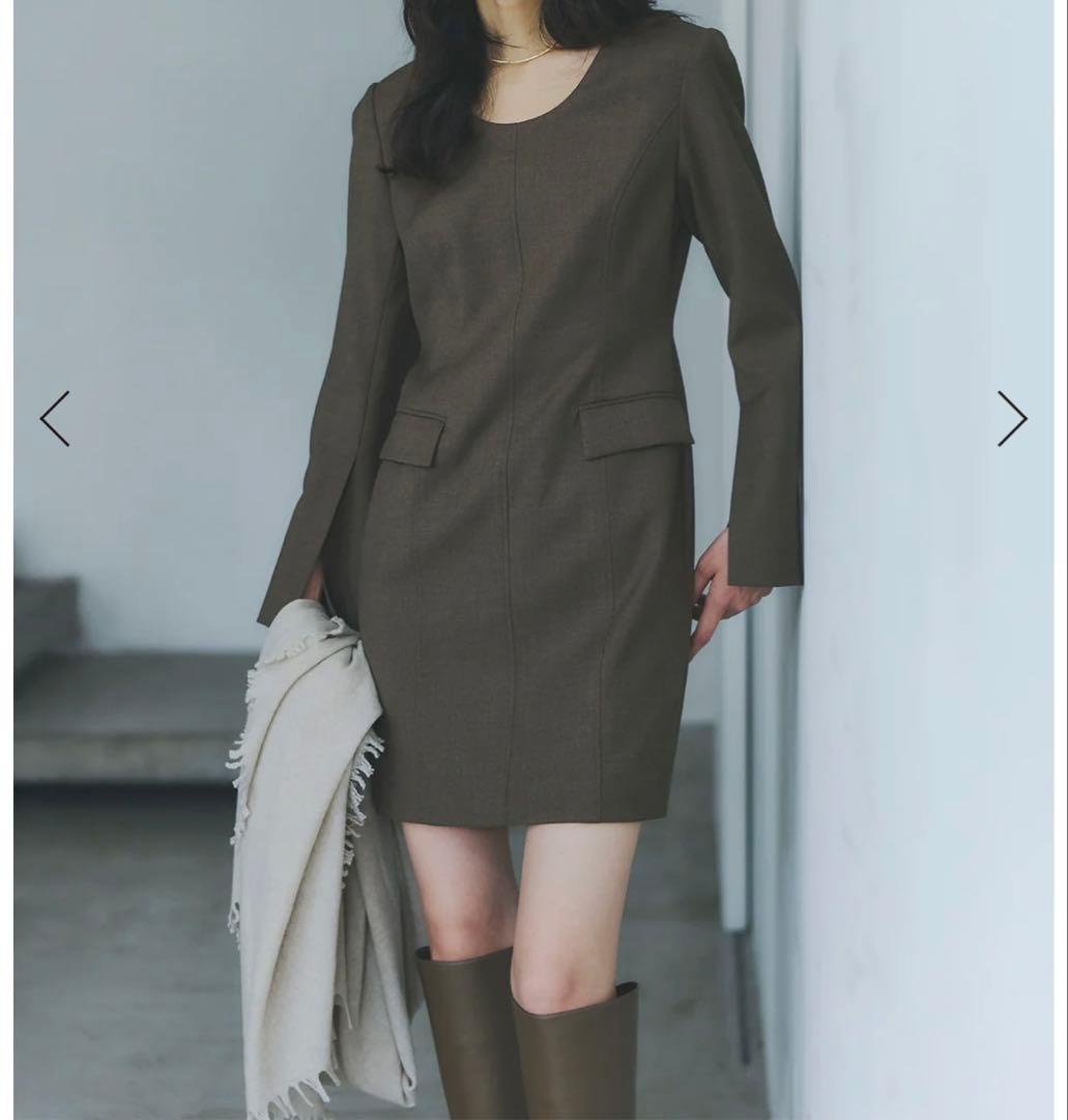 【完売品❣️】【新品・未使用】アニュアンス　ボクシーミニワンピース　ブラウン