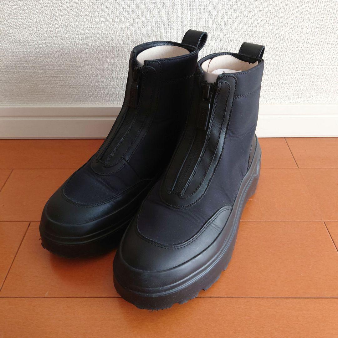 HUNTER エクスプローラー アンクル ジップ フラットフォームブーツ