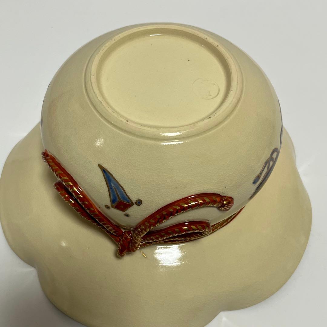 水指 橋本城岳作 色絵宝文 砂金袋水指 共箱 茶道具