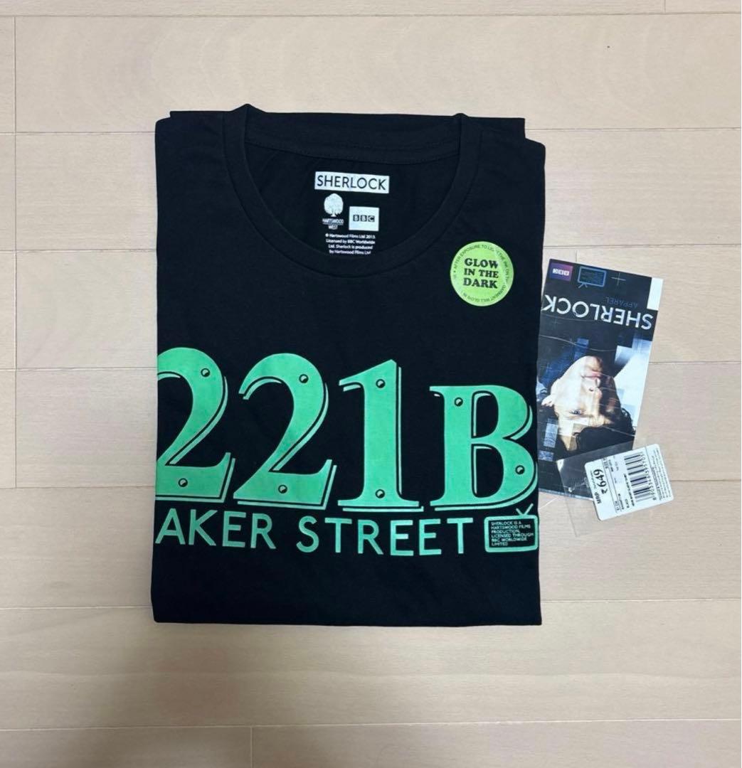 221B Tシャツ M ブラック シャーロック BBC APPAREL