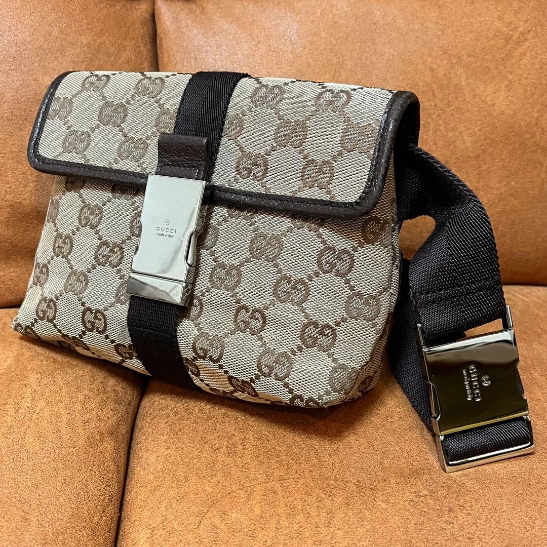 GUCCI グッチ GG柄 ボディバッグ　ウエストポーチ 131236