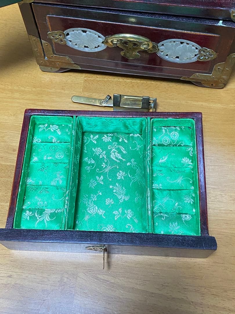 アジアン家具 木製宝石貴金属収納ボックス