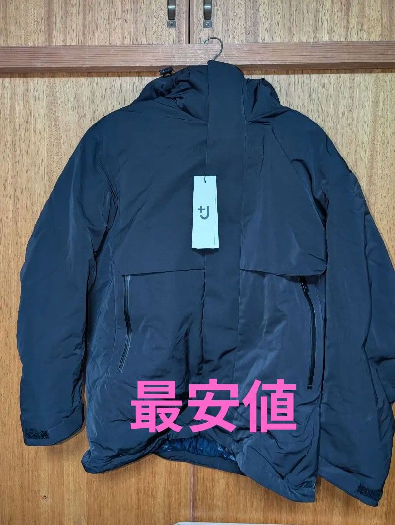 ユニクロ+J／ハイブリッドダウンオーバーサイズパーカ　M/ブラック　新品未使用