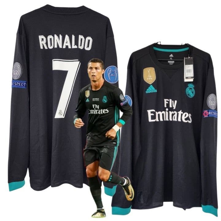 17-18 レアルマドリード　ロナウド　アディダスオフィシャル　長袖ユニフォーム