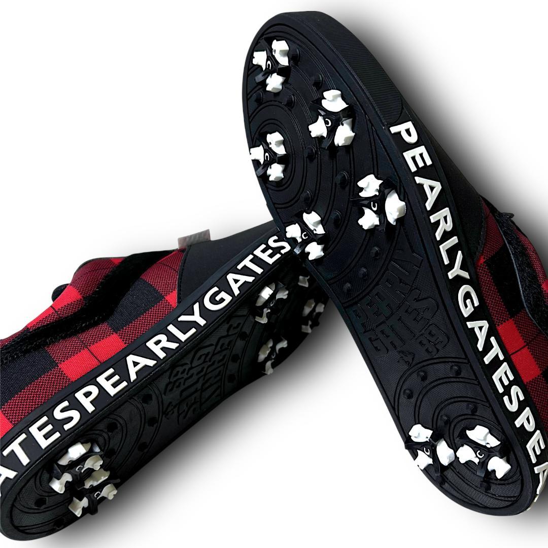 25cm パーリーゲイツ バッファローチェックゴルフシューズ ユニセックスモデル