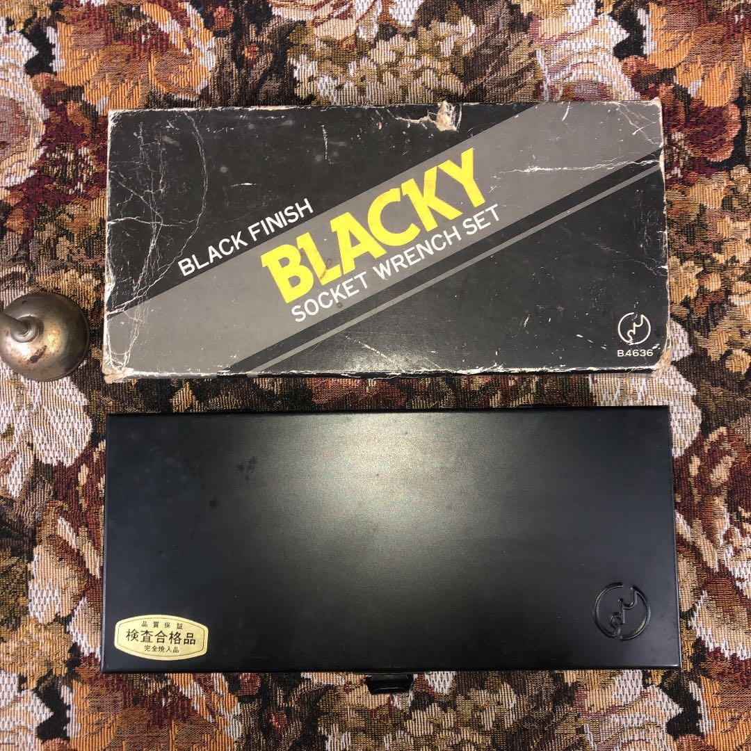 工具　ブラッキー　黒　クロバナ　クロモリ　ソケット　ラチェット　廃盤　メンテ