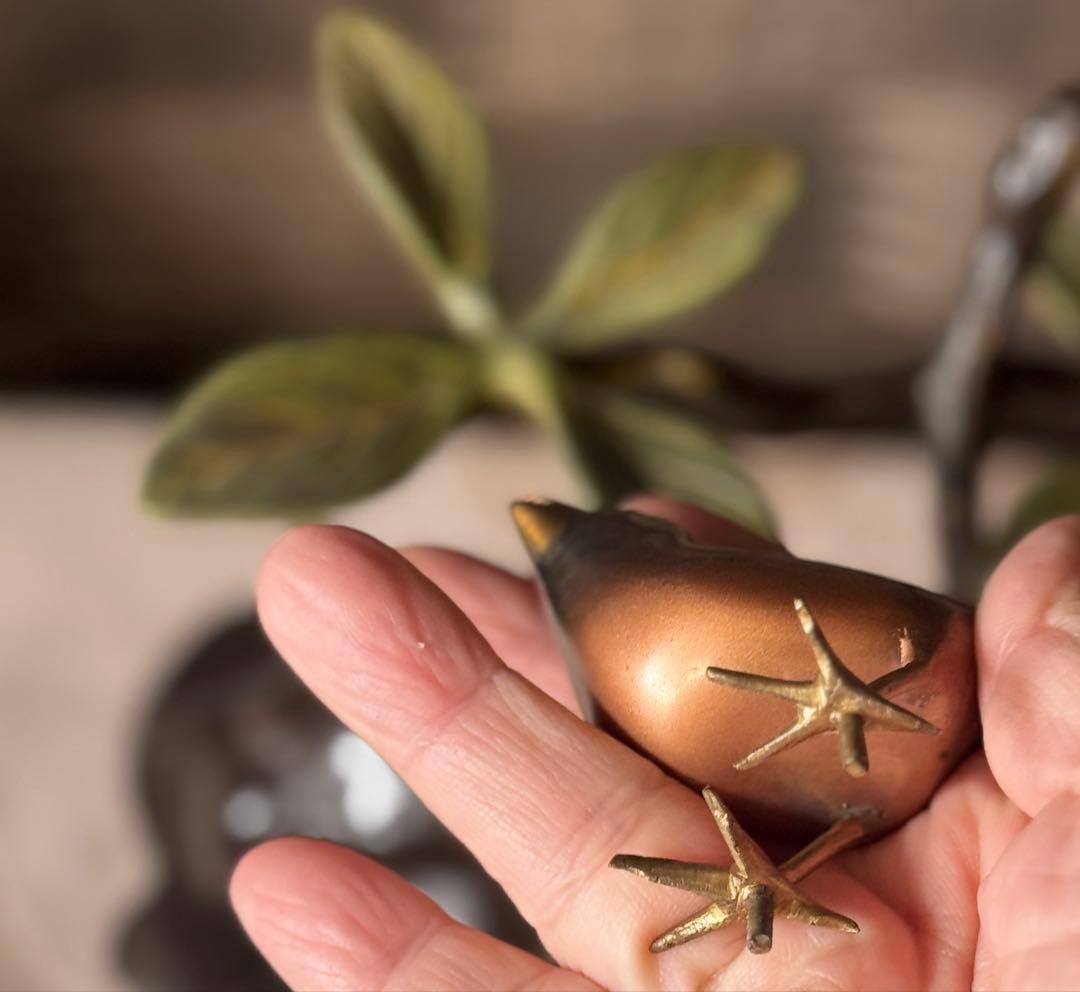 高岡銅器　青銅　ブロンズ　正晴　在銘