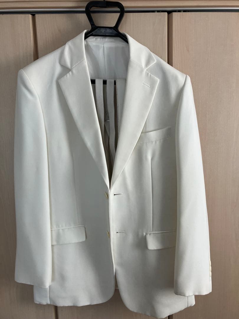 矢沢永吉風　白スーツ上下・サスペンダーベルトおまけ付き