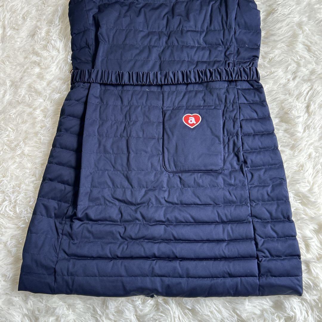 アルチビオ 中綿ダウン ワンピース ファー付き ウエストベルト 38