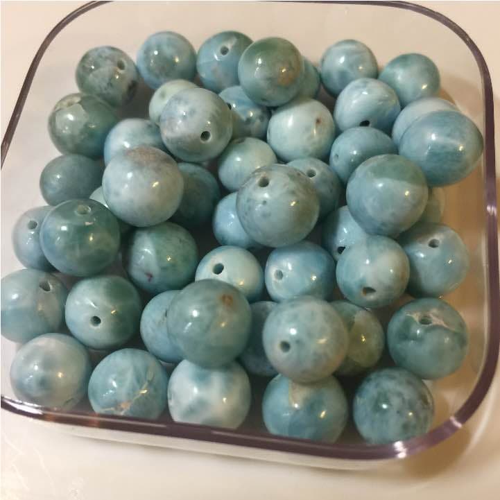 ラリマー❤️10mmビーズ❤️アウトレット！！57グラム48粒