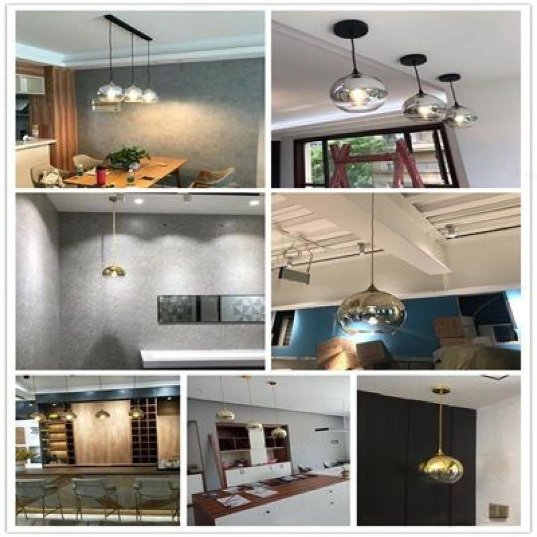 北欧 ペンダントライト(シルバー)×3 引掛シーリング用