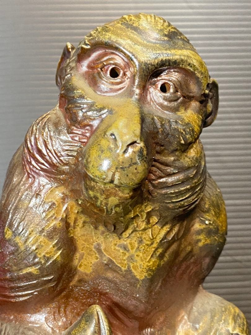 Green 備前焼 木村陶雲 置物 2点 布袋　備前