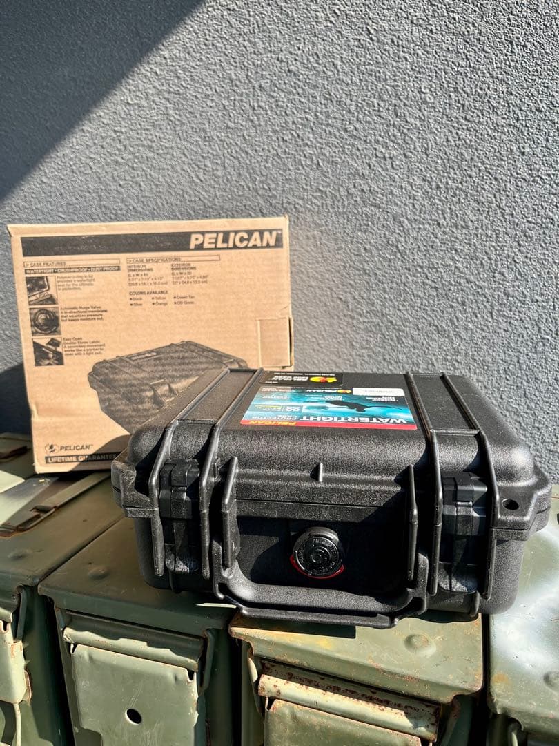米軍放出未使用品 PELICAN ペリカン1200 ハードケースブラック防水防塵